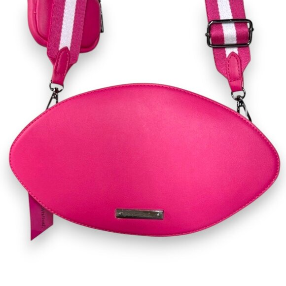 Betsey Johnson Sequin Football Shoulder Crossbody Bag "XOFUMBLE" - New - Picture 4 of 8